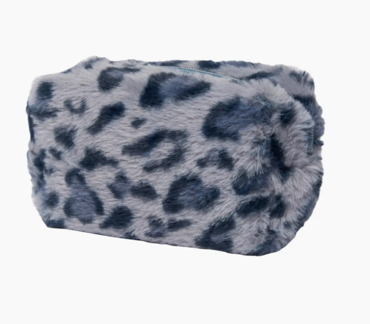 Fuzzy Leopard Cosmetic/toiletry bag
