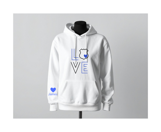 Police Name Sleeve Love